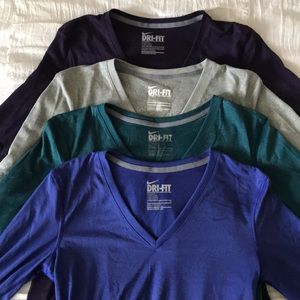 Batch of 4 Nike long sleeve shirts